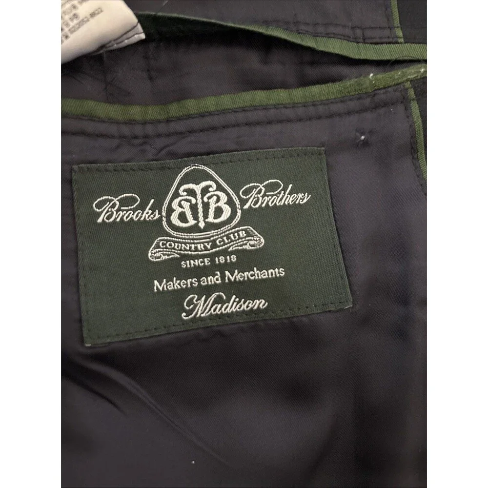 Brooks Brothers 45R Blazer Men’s 100% Wool Navy USA Made 2 Button Sports Coat